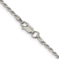 thumbnail image 3 of 925 Sterling Silver Rope Chain Styles Necklace 1.85 mm Diamond-cut 20 inch, 3 of 4