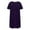 Purple, variant on Sleepwear Dress for Women New Women Zipper Front House Coat Short Sleeves Robe Bathrobes Lightweight Knee Length Short House Dress Greeny XL