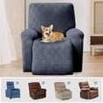 thumbnail image 5 of CJC Stretch Recliner Couch Covers, 4-Piece Recliner Chair Covers Furniture Protector with Elastic Side Pockets for Armchairs (Dark Grey), 5 of 8