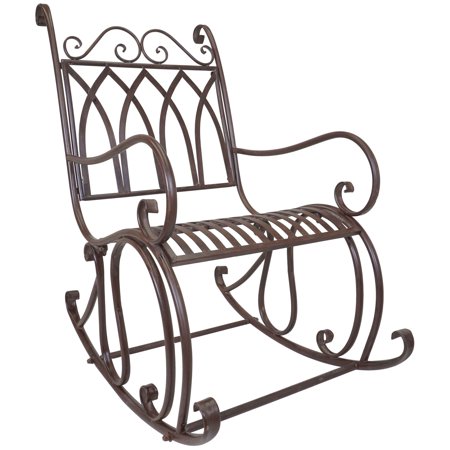 Titan Outdoor Metal Rocking Chair Porch Patio Garden Seat Deck Decor