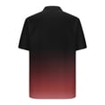 thumbnail image 4 of hlysgo Button Down Short Sleeve Shirts for Men Trendy Gradient Print Big and Tall Mens Shirts Loose Fit Casual Summer Going Out Tops Watermelon Red,Size S, 4 of 5