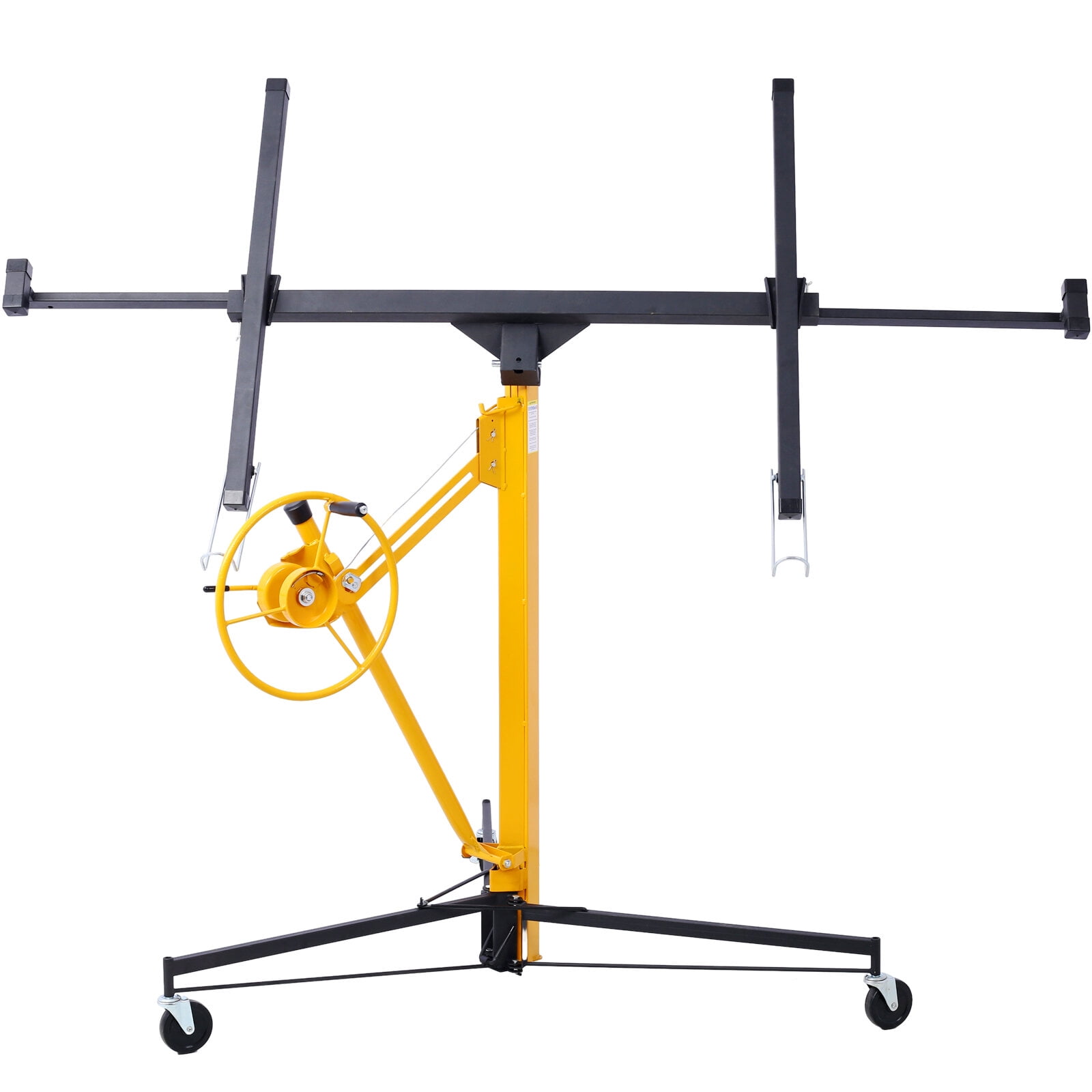 Drywall Lift Panel 11' Lift Drywall Panel Hoist Jack Lifter, BLACK+YELLOW,