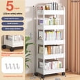 thumbnail image 1 of Small Cart Storage Rack Kitchen Floor To Ceiling Multi Layer Snacks Baby Living Room Bedroom Bathroom Mobile Storage Rack, 1 of 5