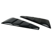 Ikon Motorsports Compatible with 05-14 Mustang Panel Translucent Smoked Rear Quarter Side Window Louvers Scoop Cover Vent Slotted 2005 2006 2007 2008 2009 2010 2011 2012 2013 2014
