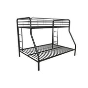 DHP Dusty Twin over Full Metal Bunk Bed with Secured Ladders, Black