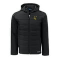 thumbnail image 2 of Men's Cutter & Buck Black Pittsburgh Steelers Throwback Evoke Hybrid Eco Softshell Recycled Full-Zip Hoodie Jacket, 2 of 3