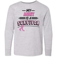 thumbnail image 3 of Inktastic My Aunt is a Survivor Breast Cancer Awareness Long Sleeve Youth T-Shirt, 3 of 5