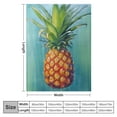 thumbnail image 4 of HENGT Throw Blanket Watercolor Pineapple Super Soft Warm Large Flannel Blanket Fruit Blanket Print Throw Blanket Lightweight Cozy Moving Blankets Fuzzy Blanket for Bed Couch Sofa, 4 of 6