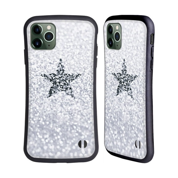Head Case Designs Officially Licensed Monika Strigel Glitter Star Pastel Winter Snow Hybrid Case Compatible with Apple iPhone 11 Pro Max