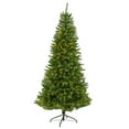 thumbnail image 3 of Nearly Natural 6.5ft. Green Valley Fir Artificial Christmas Tree with 350 Clear LED Lights 1125 Bendable Branches, Green, 3 of 8