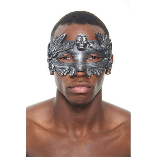 Masque de Mascarade Vénitienne Inspiré par le Gladiateur Mythologique Argent - Taille Unique