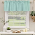 thumbnail image 2 of 2 Pack Linen Mint Green Valances for Windows Bedroom Living Room Window Treatments, Modern Minimalist Pure Solid Color Rod Pocket Valance Drapes Short Kitchen Curtains Over Sink 60"x18", 2 of 8