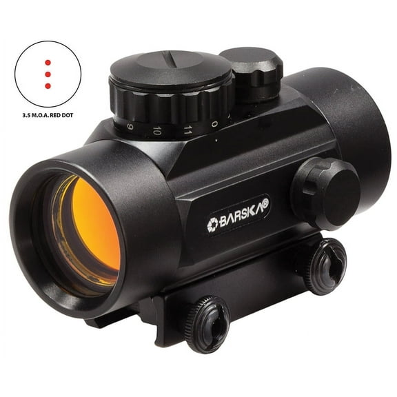 BARSKA CROSSBOW 1X 30MM OBJ UNLIMITED EYE RELIEF 3.5 MOA BLACK MATTE