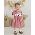 thumbnail image 5 of BemeyourBBs Little Girl Back to School Dress Embroidered Plaid Short Sleeve Dress, 5 of 9