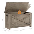 thumbnail image 2 of Roromall 30" Storage Chest, Wooden Storage Bench with Safety Hinge, Large Toy Chest for Entryway, Living Room, Bedroom, Easy Assembly, 2 of 7
