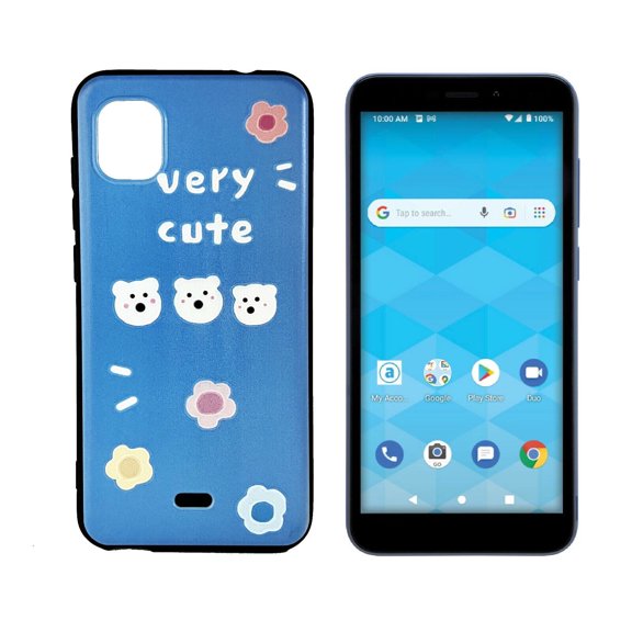 For Wiko Life 3 / Tinno U316AT TPU 1-Piece Cover Phone Case   Tempered Glass - Bear Design