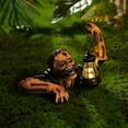 thumbnail image 4 of POINTERTECK Halloween Zombie Lumière en Résine 3D Zombie Rampant sur une Tombe avec Lanterne à Piles LED Ornement de Table, 4 of 10