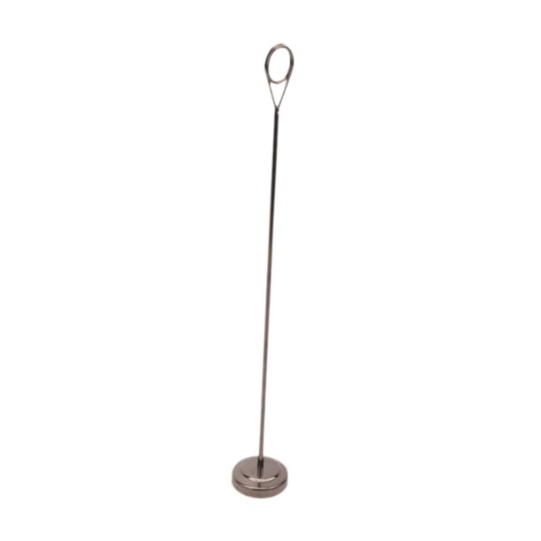 Soporte para número de mesa de 12" de alto, antideslizante, de acero inoxidable, para fotos Negro