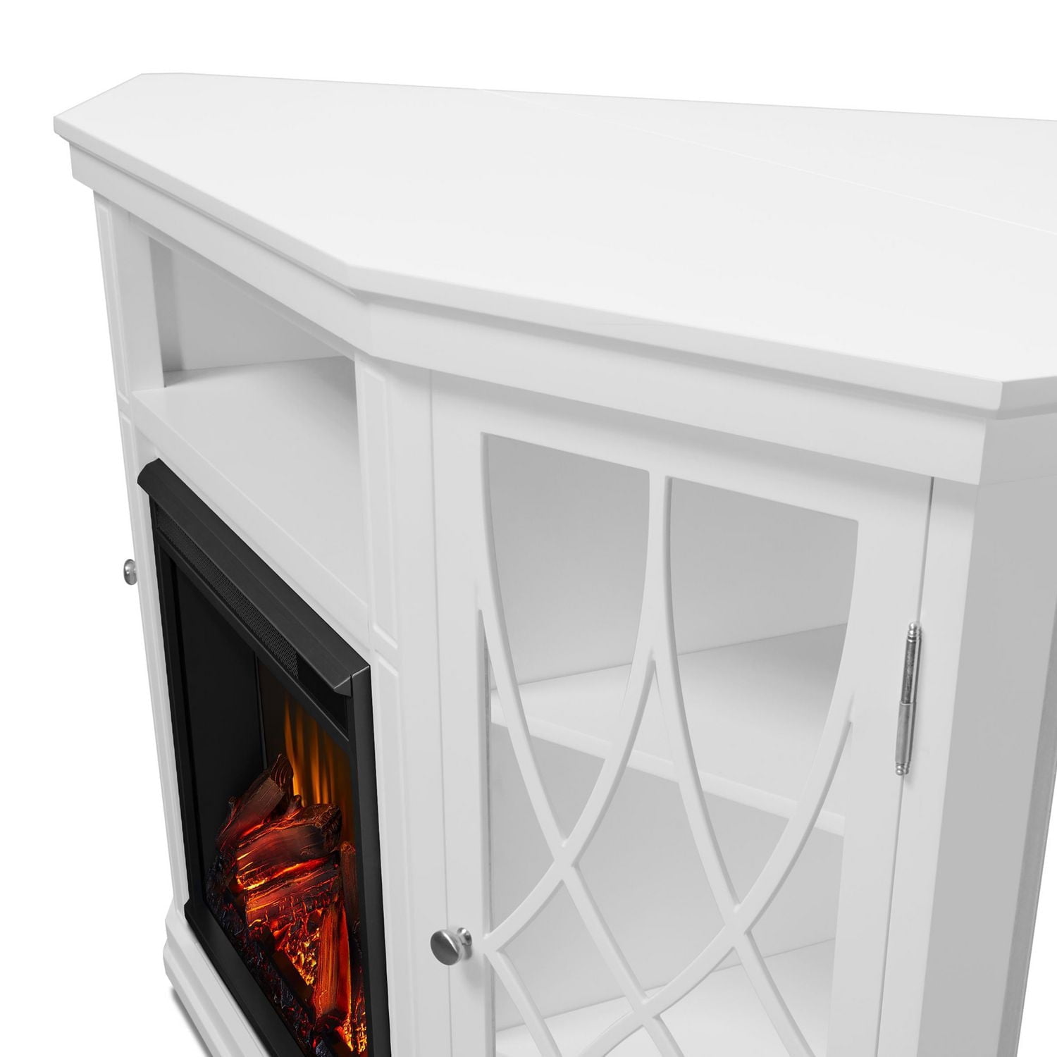 Meuble Multimédia Lynette avec foyer électrique intégré