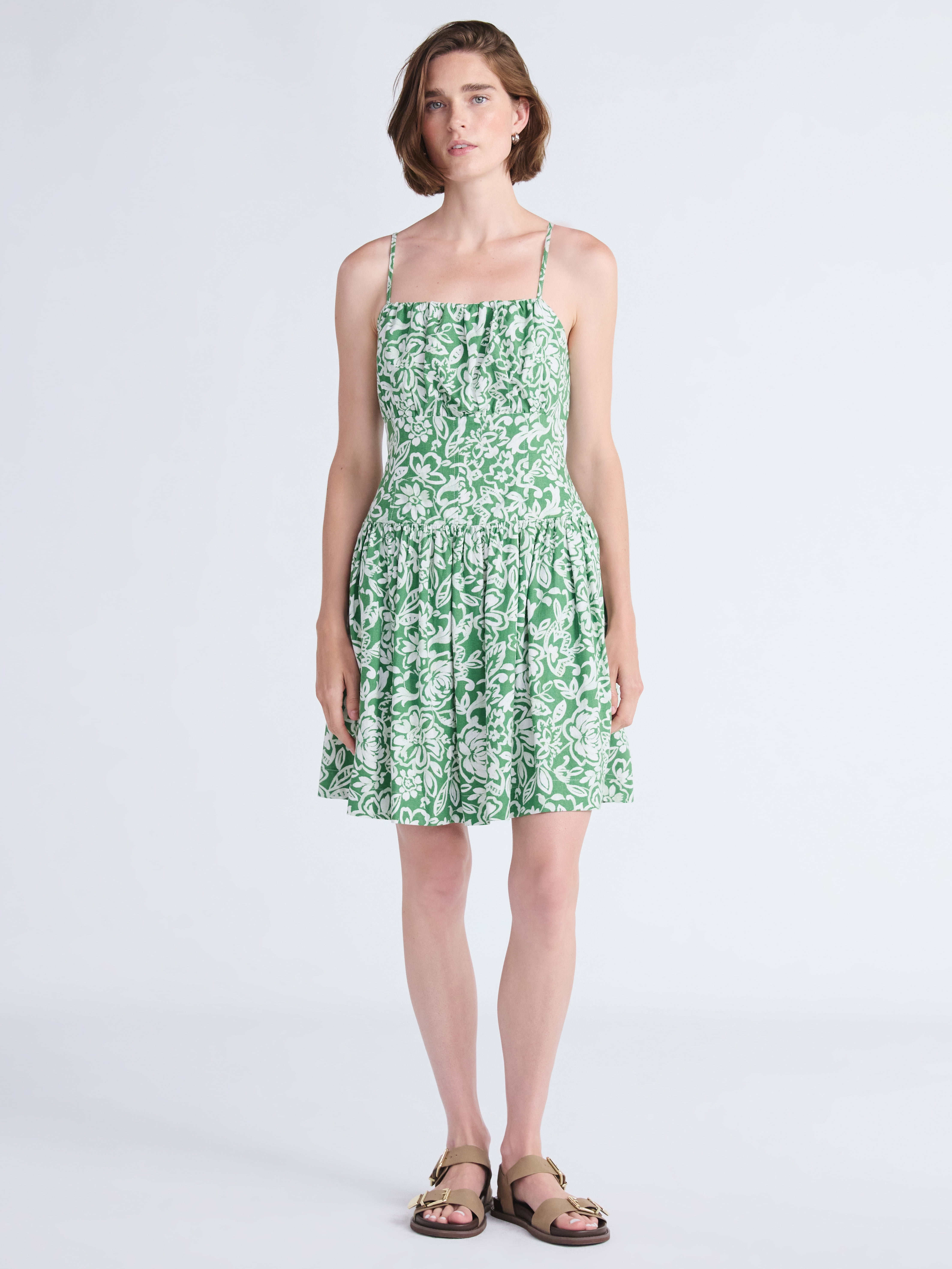 Free Assembly Women's Linen Mini Dress, Sizes XS-XXL
