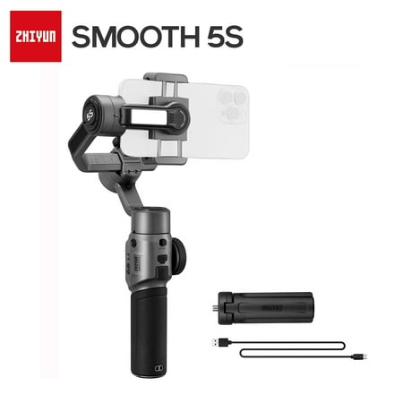 UPC: 0191493002951 | ZHIYUN Smooth 5S [Official] Phone Gimbal Handheld Stabilizer 3-Axis Smartphone Gray for iPhone/Samsung/Huawei/Xiaomi