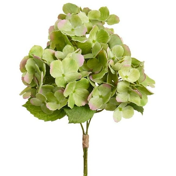 Allstate Floral & Craft FBH048-GR 14.5 in. Hydrangea Bundle, Green - Pack of 12