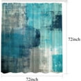 thumbnail image 6 of Turquoise Grey Abstract Decorative Shower Curtain, Modern Abstract Art Home Decor Shower Curtain Cute Long Wide Shower Curtain for Bathroom Farmhouse Bathtub Waterproof Washable, 6 of 6