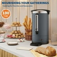 thumbnail image 4 of Towallmark Commercial Coffee Urn 100 Cup Stainless Steel Coffee Dispenser Fast Brew, Double Wall Insulation, Easy to Clean, 14L, 4 of 10