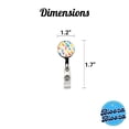 thumbnail image 4 of Balloons Colorful Watercolor Birthday Retractable Reel ID Badge Key Card Name Tag Holder with Clip, 4 of 7