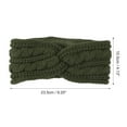 thumbnail image 4 of Unique Bargains 1 Pc Women's Warm Headband Cross Cable Knitted Headband Light Army Green, 4 of 6
