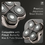 Skull Shaver Forte Blade PRO 4 Head Replacement, Compact, Adjustable Height, for Pitbull, Butterfly Kiss Pro & Palm Shavers