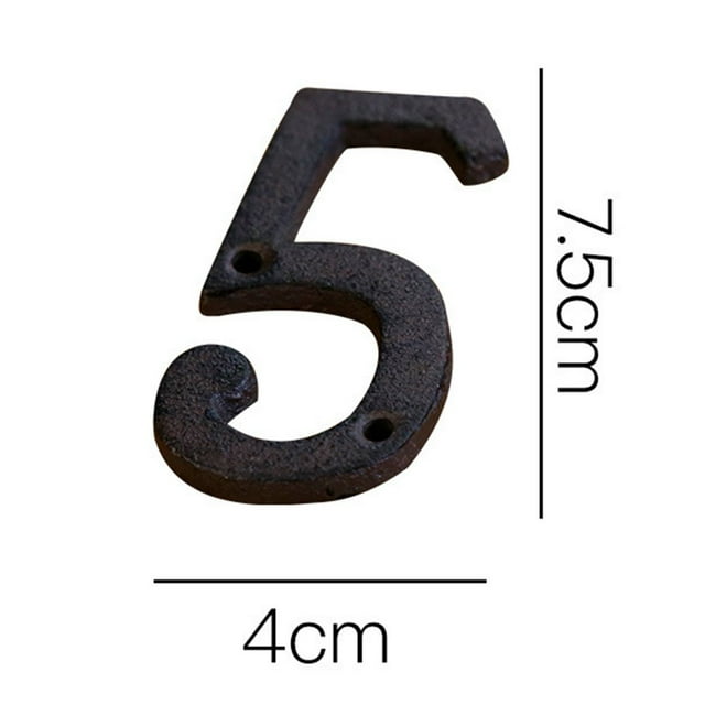 Wrought Iron Decorations Creative DIY House Number Casts Iron Metal Numbers