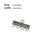 thumbnail image 3 of Maoww 10pcs Connector Jewelry Alloy Quartile Porous Multi-Hole Connectors Simple Linker Accessory Processing Home Shop, 3 of 6