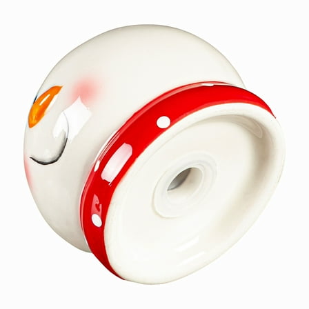 Ceramic Stacked Snowman Shaped Salt and Pepper Shaker Set