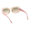 thumbnail image 4 of Girls Kids Size Chic Mod Elegant Rectangle Embossed Arm Sunglasses Beige Pink - Brown Pink, 4 of 4