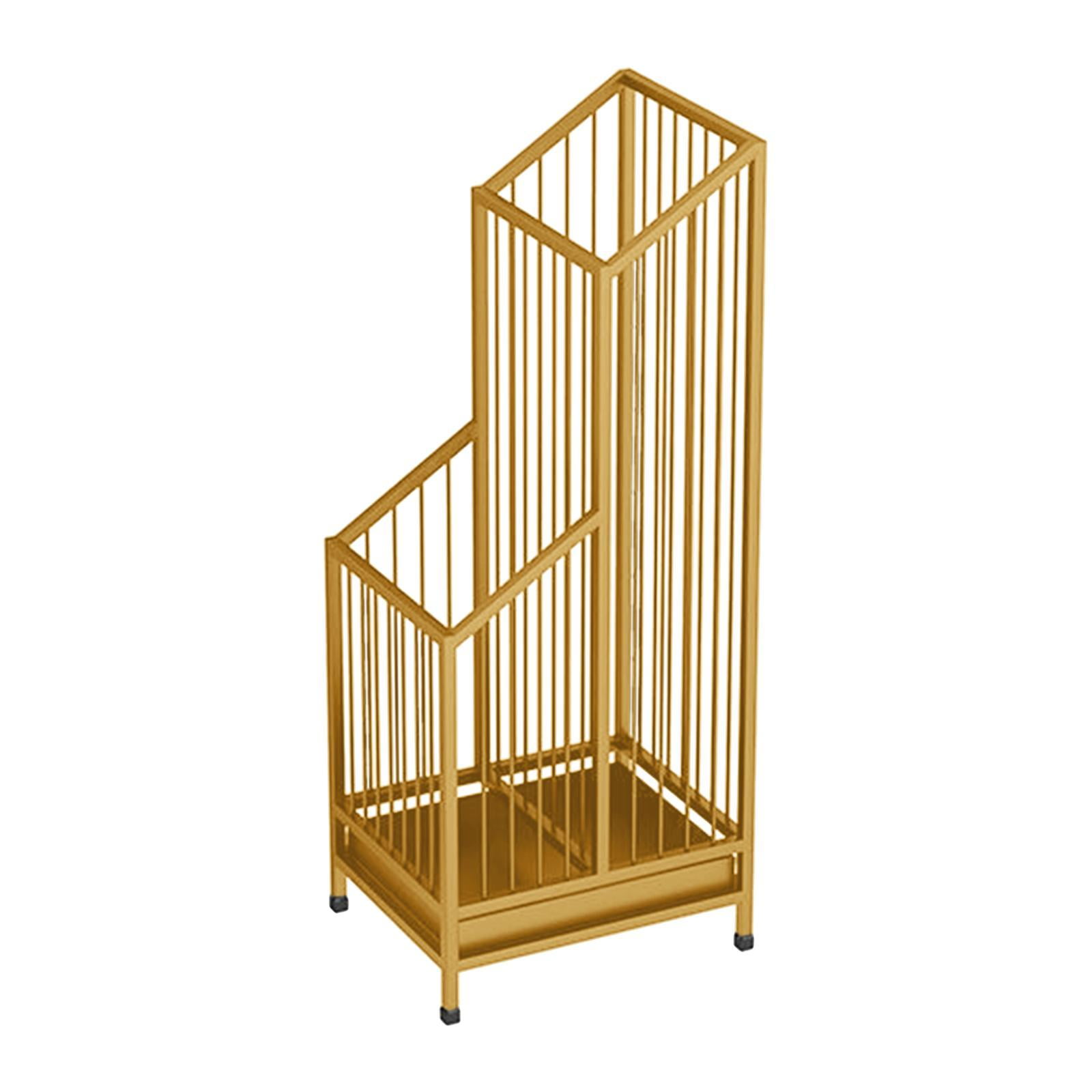 kowaku Iron Umbrella Stand Rack Umbrella Storage Organizer Multi Purpose Standing Umbrella Holder for Office Hallway Entry Apartment Golden