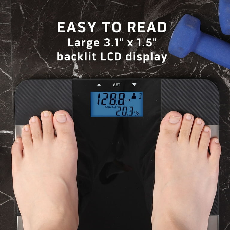 Health O Meter Scale | Weight Tracking Digital Bathroom Scale, Black
