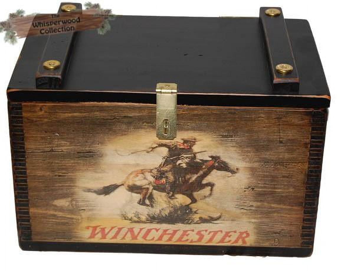 Winchester Handcrafted Wooden Ammo Box, 500 Shell Capacity, Pine