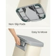 thumbnail image 5 of Kitchen Trash Can, 18-Gallon Stainless Steel Garbage Can, with Stay-Open Lid and Step-on Pedal, Soft Closure, Tall, Large and Space-Saving, Sand Beige and Dove Gray, 5 of 7