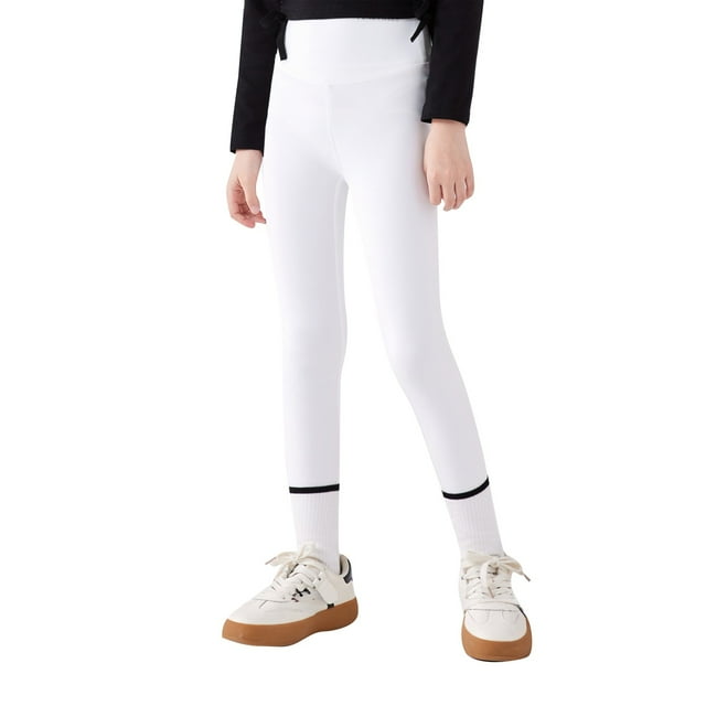 XASZHN Pantalon de Yoga Décontracté Taille Haute pour Filles Blanc 140