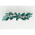 thumbnail image 4 of Faship Gorgeous Green Rhinestone Crystal Small Floral Hair Barrette Clip, 4 of 5