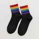 thumbnail image 1 of Instime Unisex Stripes Mid Men calcetines Harajuku coloridos calcetines divertidos hombres 100 algodón 1 par Kawaii Rainbow Color tamaño 35-42 Tan Jianjun unisex, 1 of 2