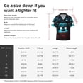 thumbnail image 5 of Lsque Five Nights At Freddy'S print Men's Cuban Collar Short Sleeve Shirt Summer Beachwear Casual Button Down Fashionable Vacation Leisure Shirt-Large, 5 of 7