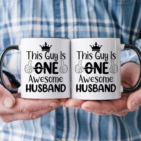 

Familyloveshop LLC This guy is one awesome husband Mug Gift for Him Man 2023 Father s Day Birthday Valentine s Best Husband Ever Anniversary Gift