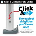 thumbnail image 3 of Top Glides Universal Walker Tune-Up Kit, 5-Inch Wheels, Aluminum Legs, Click & Go Ski Glides, GlidePads, Gray, 3 of 7