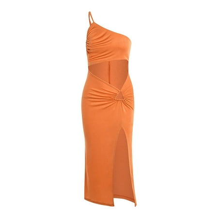 

ZHAGHMIN Women Dresses Casual Personality Hollowed Out Slit Dress Simple And Exquisite Design Ladies Denim Dress High Low Dresses for Women Maxi Dresses for Women Summer With Pockets Maternity Midi