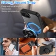 thumbnail image 4 of CASEFIV for iPhone 16e Case,with Magnetic Invisible Stand [Military Drop Protection] [Compatible with MagSafe] Shockproof Slim Translucent Anti-Slip,Black, 4 of 8