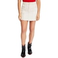 thumbnail image 1 of Free People Womens Lennox Mini Skirt, Off-White, 28, 1 of 3