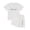 X288 White, variant on Bysome Boys Outfit Set Letter Print Short Sleeve Crew Neck T-Shirts With Shorts Set Comfortable Boys Outfit Size 2-3 Years White