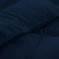 thumbnail image 5 of 5 Piece Luxury Long Box Pattern Comforter By D.N.G. BEDDINGS Set Premium Super Soft, All Season, 800 Thread Count, 100% Egyptian Cotton, Super King Size Navy Color, 5 of 5